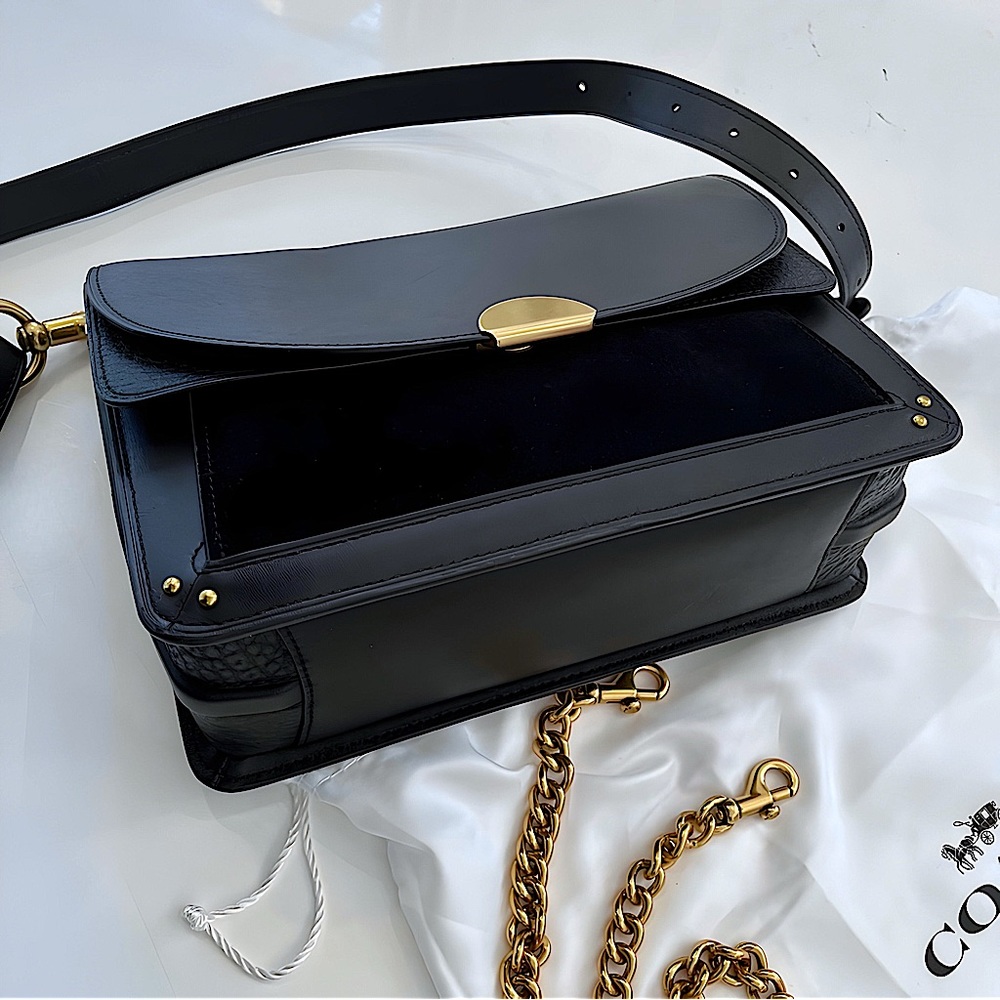 NEW Coach Dreamer Crossbody Shoulder Bag
Double Strapped | Black Gold | 73547